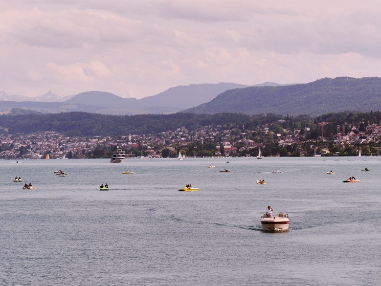 Boats on Lake Zürich