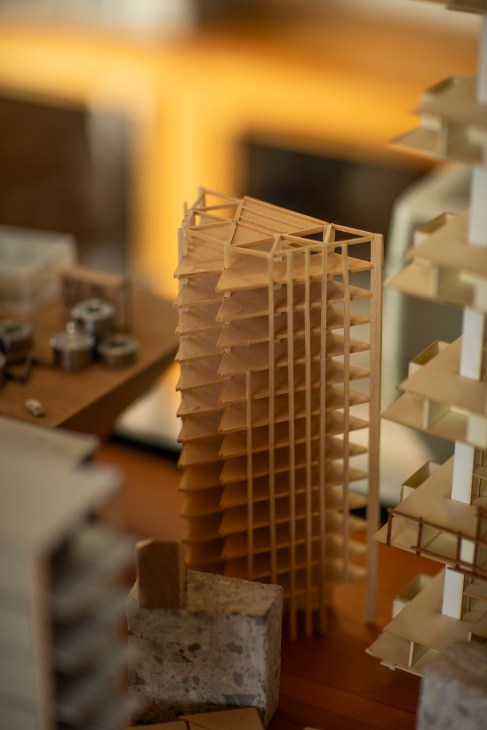 An architectural model of Torre Gutenberg