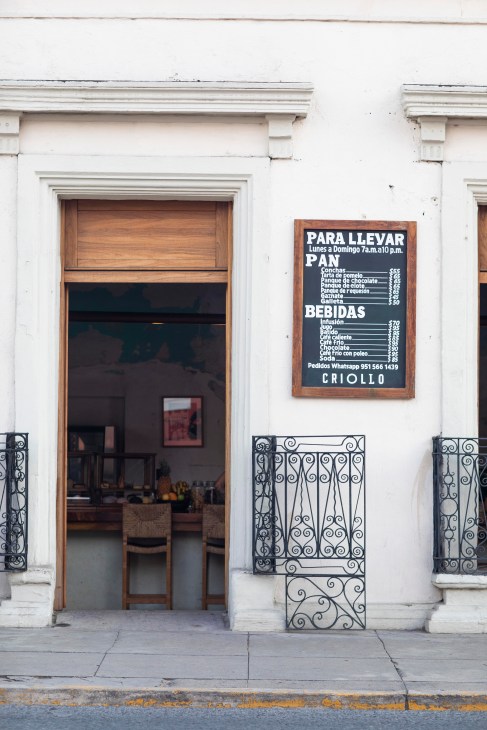 Outside a restaurant in Oaxaca City