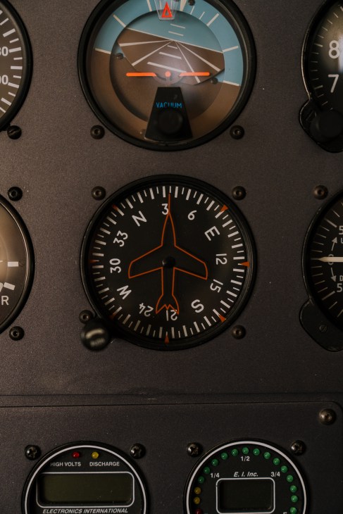 Instrument panel inside PE-201A jet