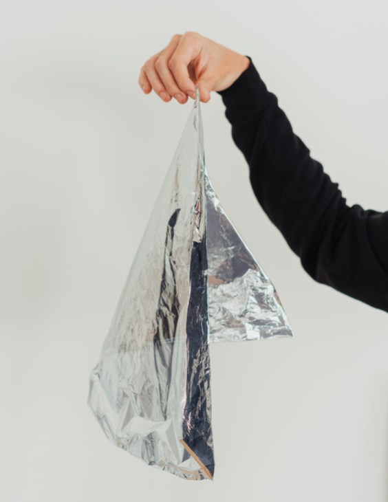 Space-age handkerchief that reflects the sun’s rays