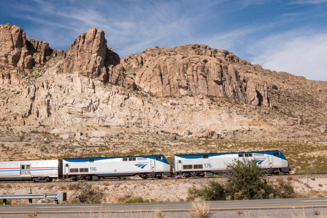 KNTXAN Steins, New Mexico - The Amtrak Texas Eagle, eastbound from Los Angeles to Chicago, in western New Mexico.