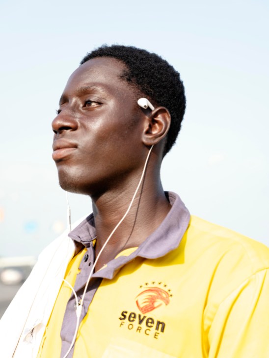 Man with headphones