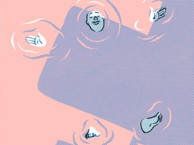 Swimmable cities illustration of person swiming