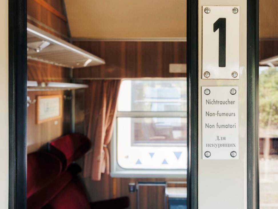 Train carriage sign