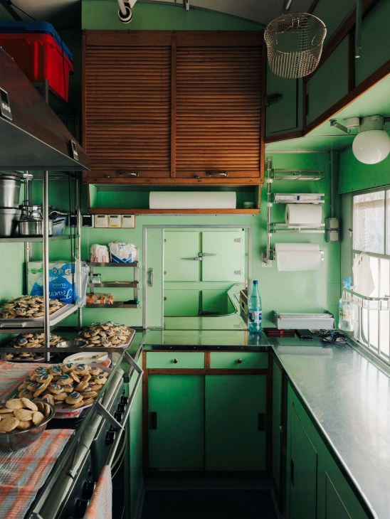 A kitchen inside the SVT Görlitz train