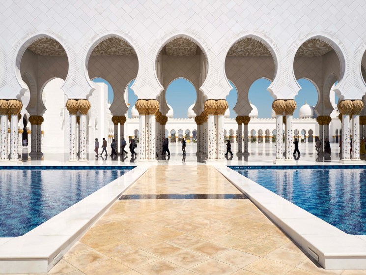 Exterior of Sheikh Zayed Grand Mosque