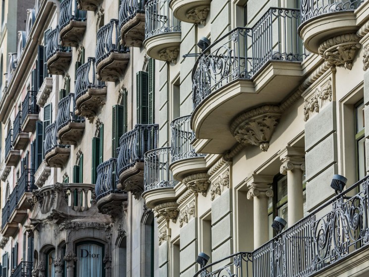 Modernisme architecture on Passeig de Gracia, Barcelona, Catalonia, Spain