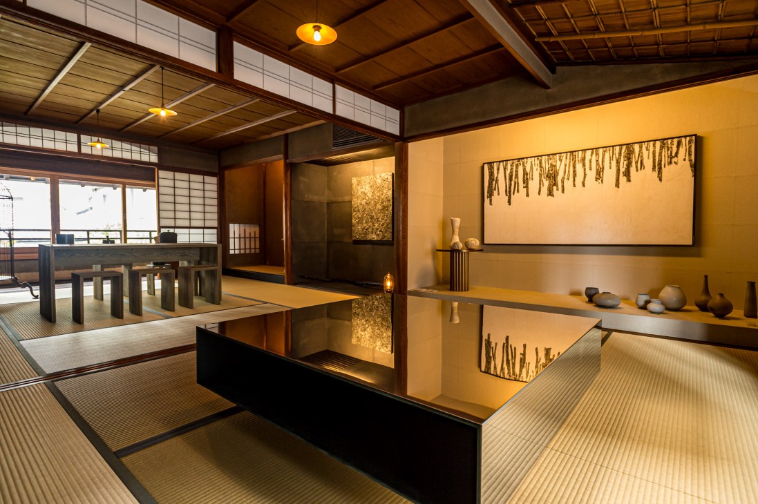 Tea room at Kyo Amahare, Aburaya-cho Kyoto