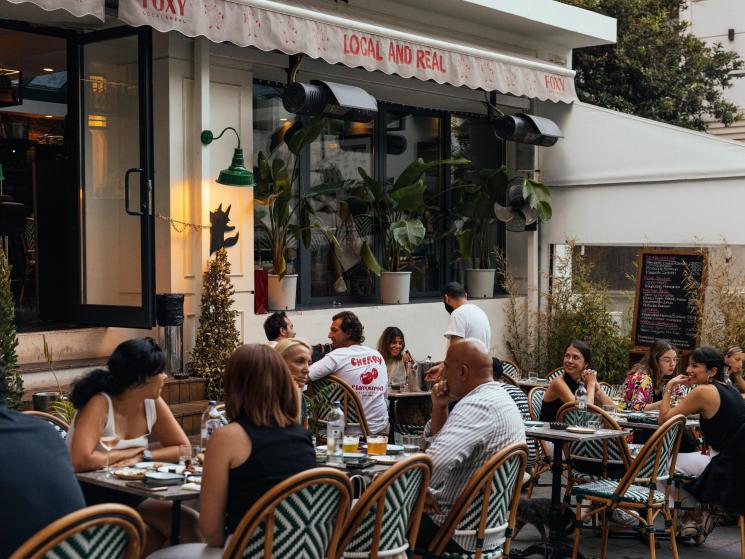 Foxy, outdoor seating area