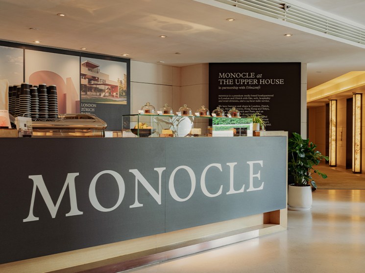 The entrance to the Monocle pop-up at the Upper House in Hong Kong