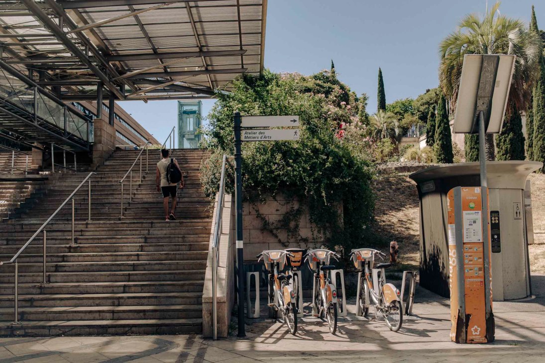 Bike station in Montpellier, July 10th for Monocle.