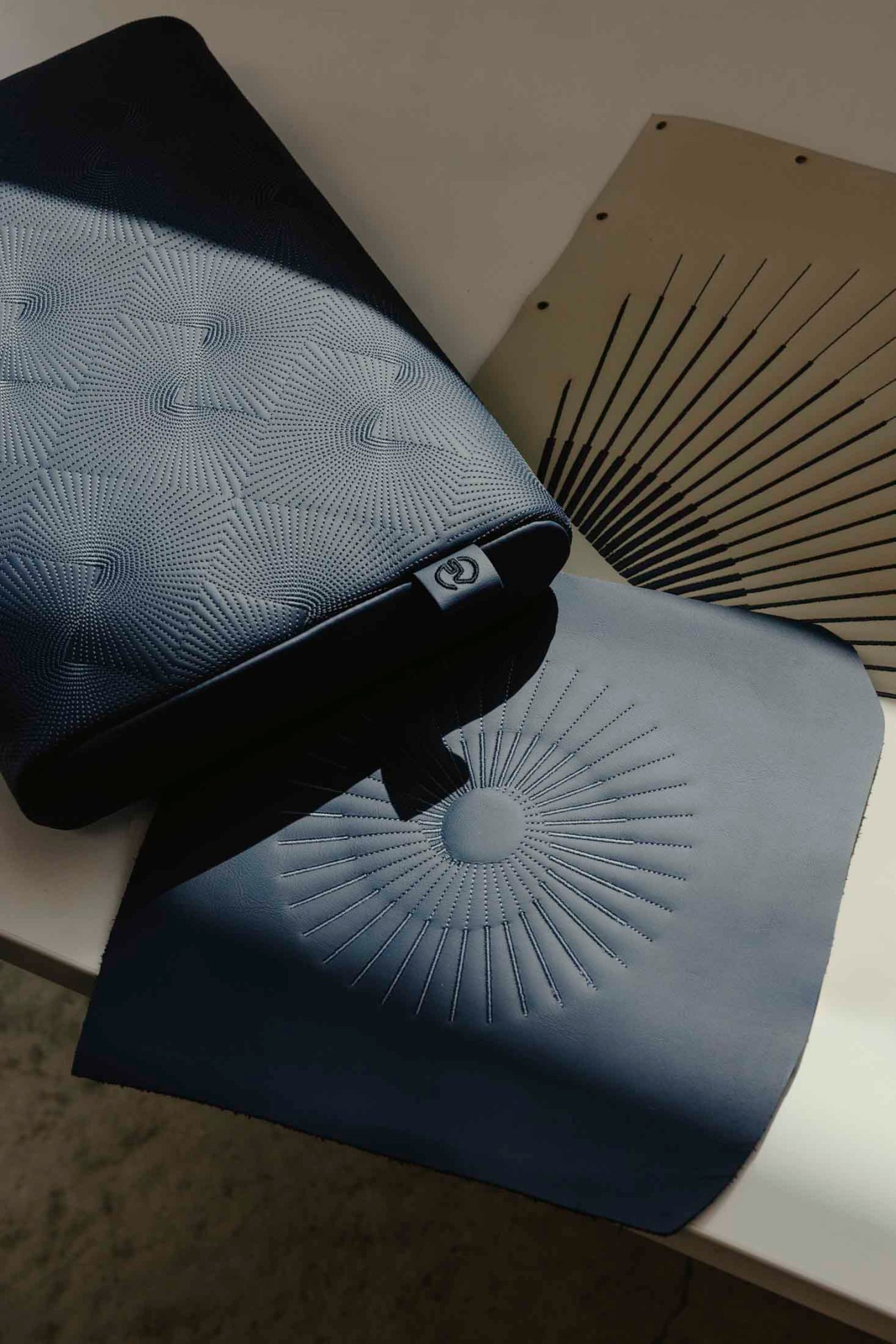 Range Rover fabric stitching