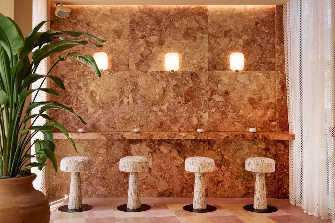 Shelborne, terrazzo walls