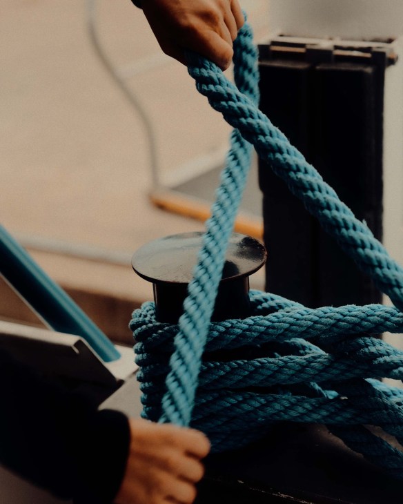 A rope being tied shot by Sigma BF