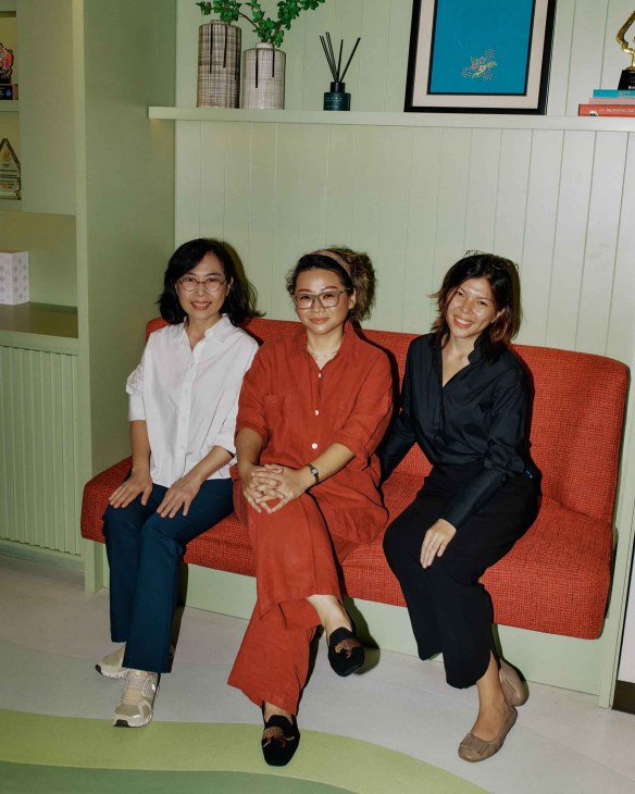 Stefan Hasan, Santi Alaysius, Cynthia Chandra at Rubik office