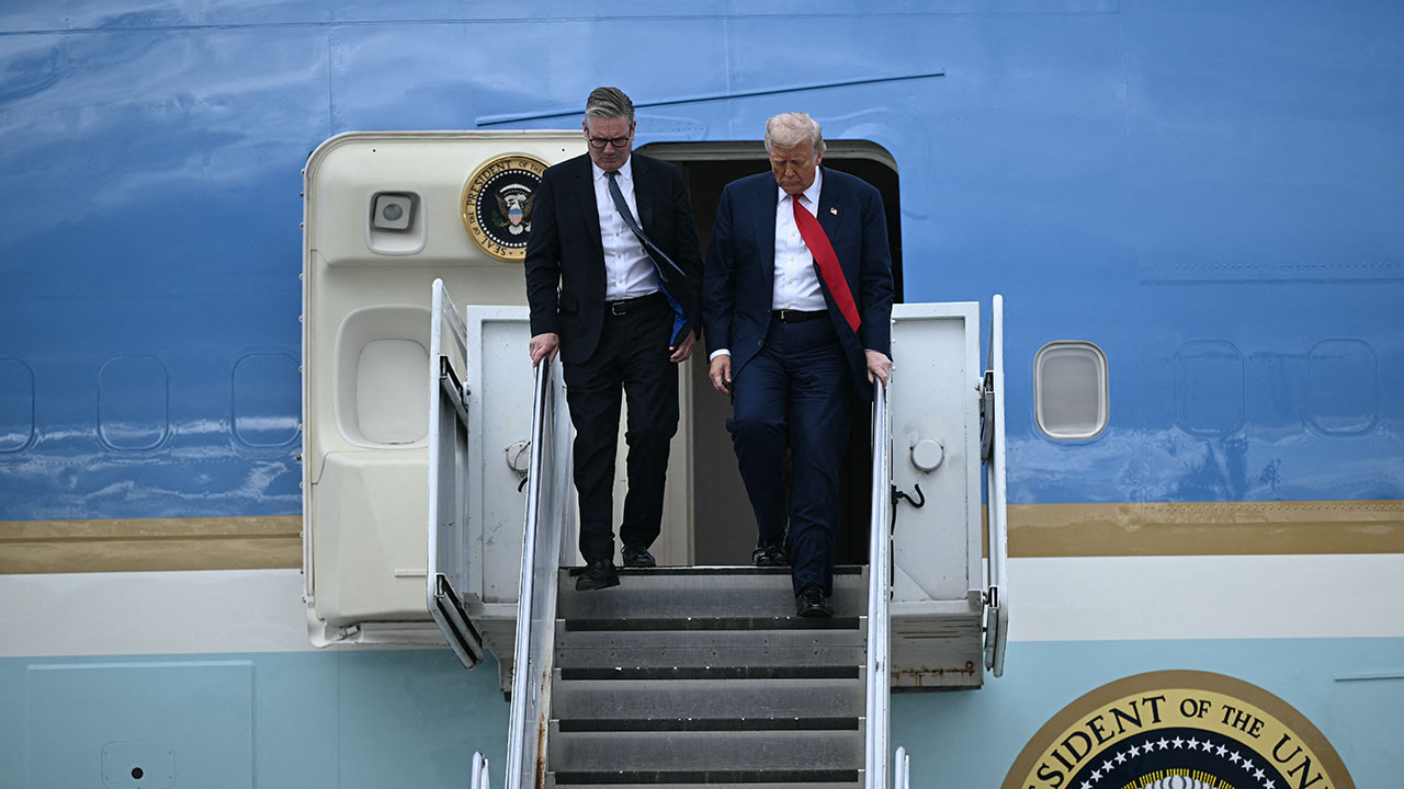 Trump lands in the UK and Syrians head to the polls