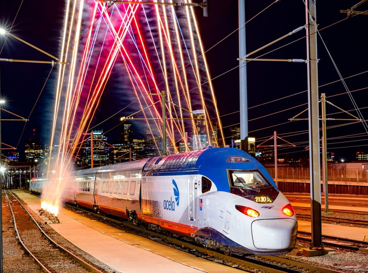 High speed Amtrak train