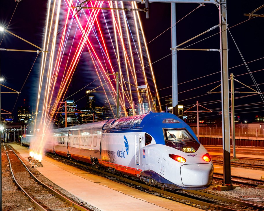 High speed Amtrak train