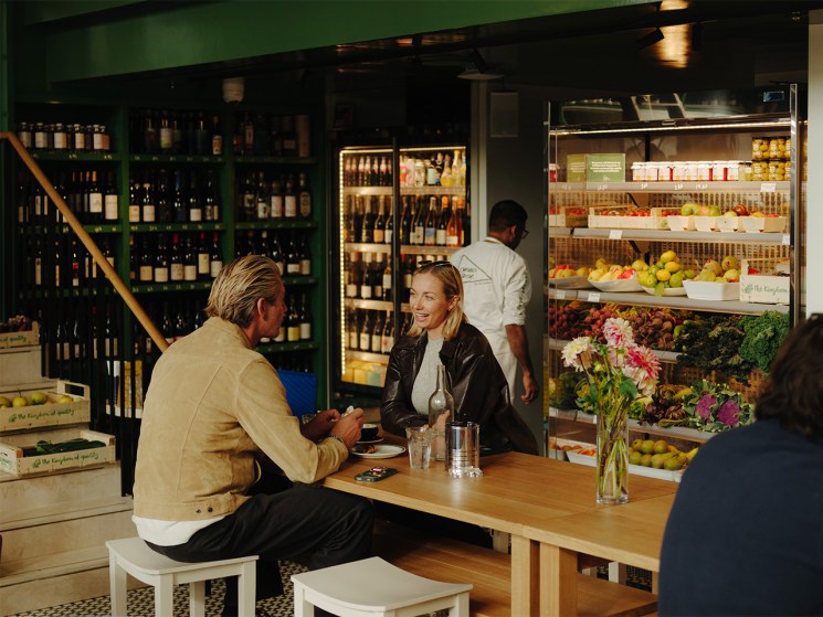 Diners at Corner Shop 18, London