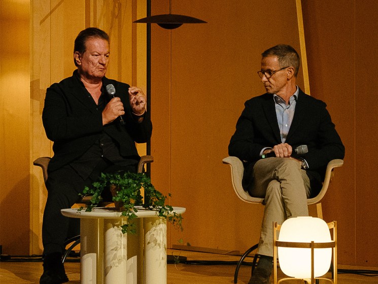 Turkish architect Emre Arolat speaks at the Quality of Life conference in Barcelona
