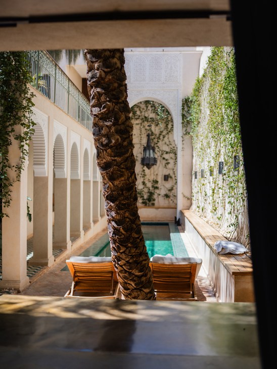 The swimming pool at Izza, Marrakech