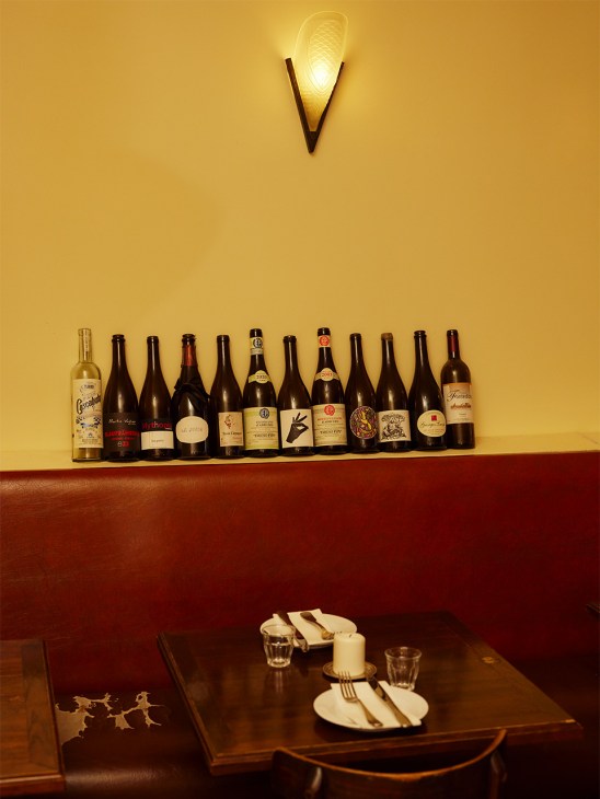 Bottles at Parisian
cantina Tarántula