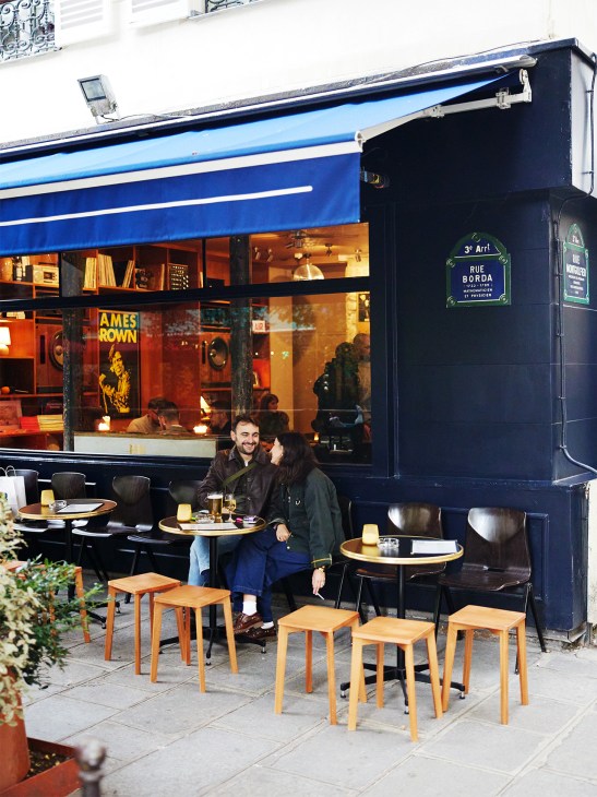 The terrace of La Patate Douce in Paris