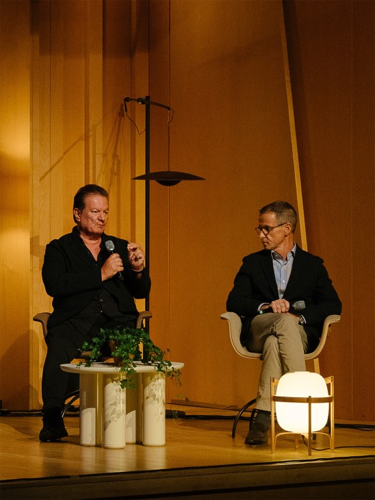Turkish architect Emre Arolat speaks at the Quality of Life conference in Barcelona