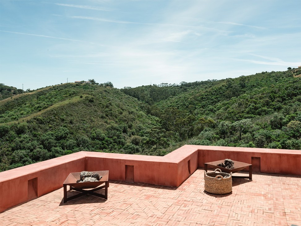 A terrace at Vale Palheiro Earth Resort
