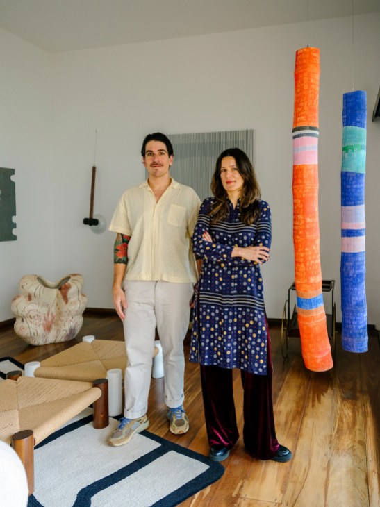 André Visockis and Vivian Lobato, the owners of Apartamento 61