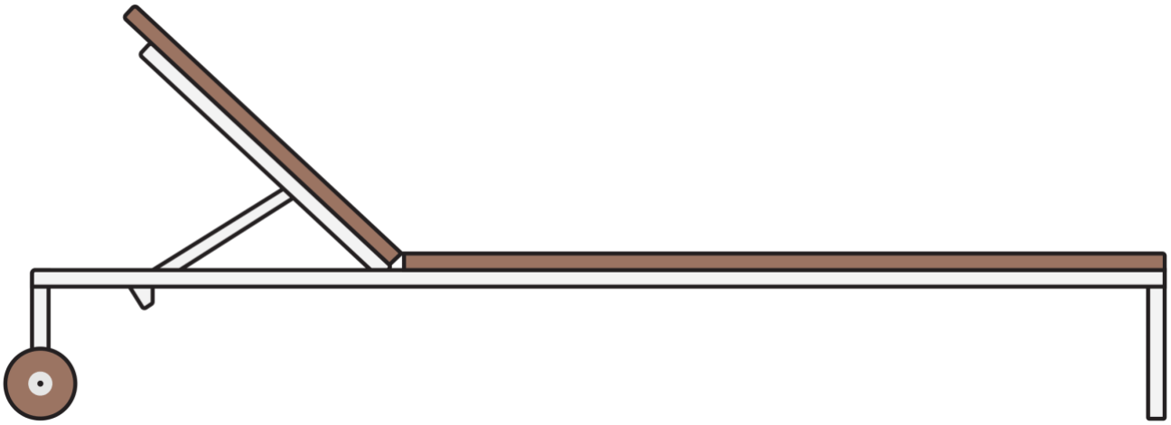 Linear sunlounger by Tait, 2022