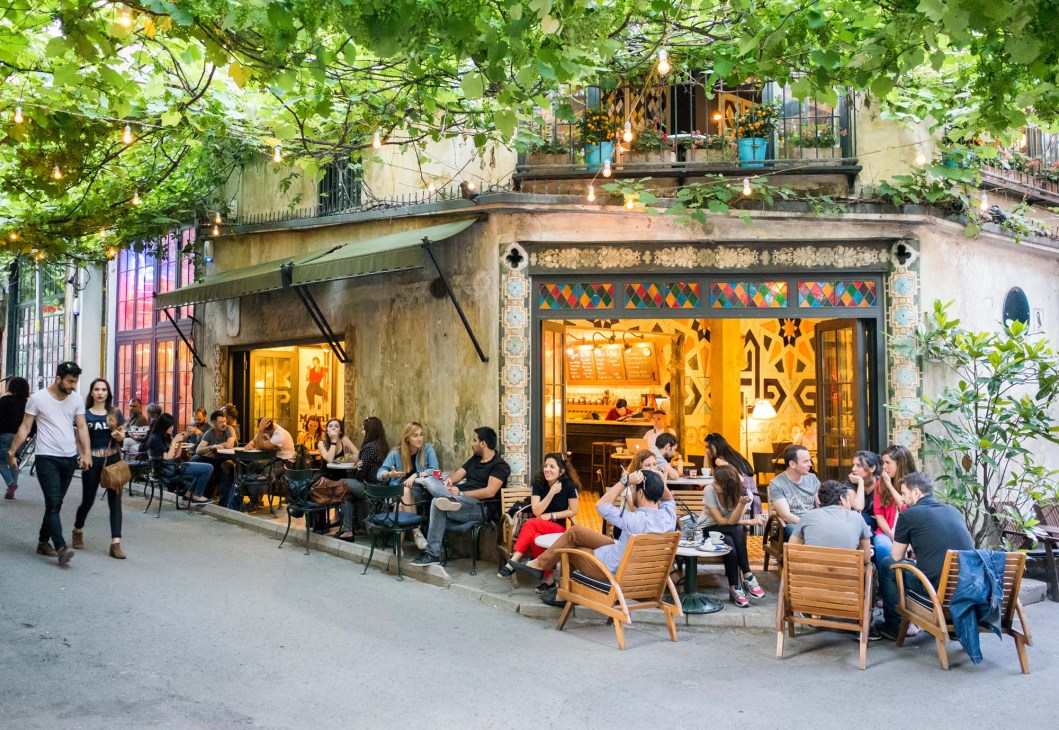 Karabatak cafe in Karakoy in Istanbul Turkey