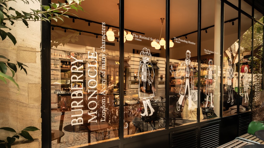 Burberry’s takeover of The Monocle café in Paris