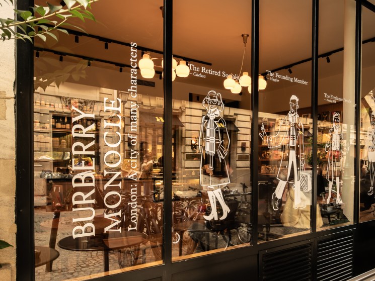Burberry’s takeover of The Monocle café in Paris