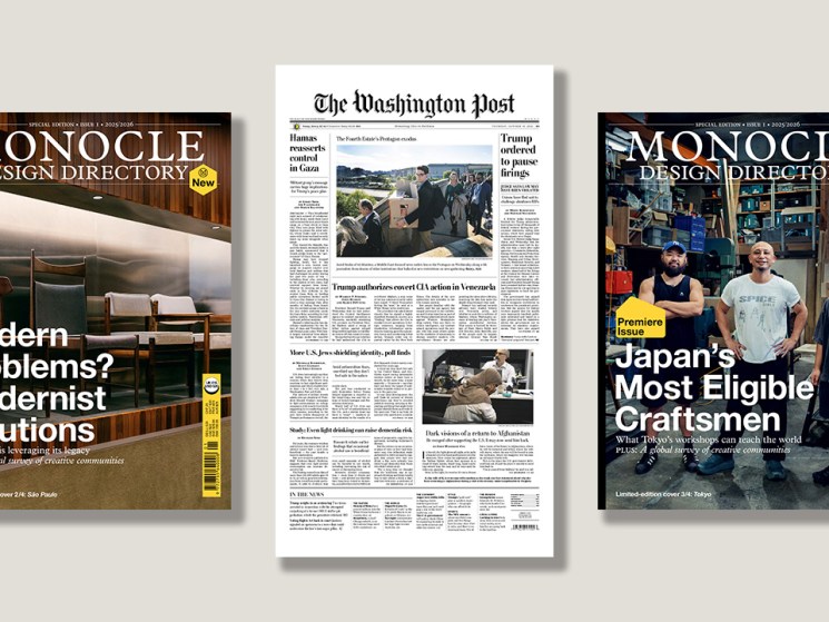 The Washington Post’s executive editor, Matt Murray, and the premiere issue of the Monocle Design Directory
