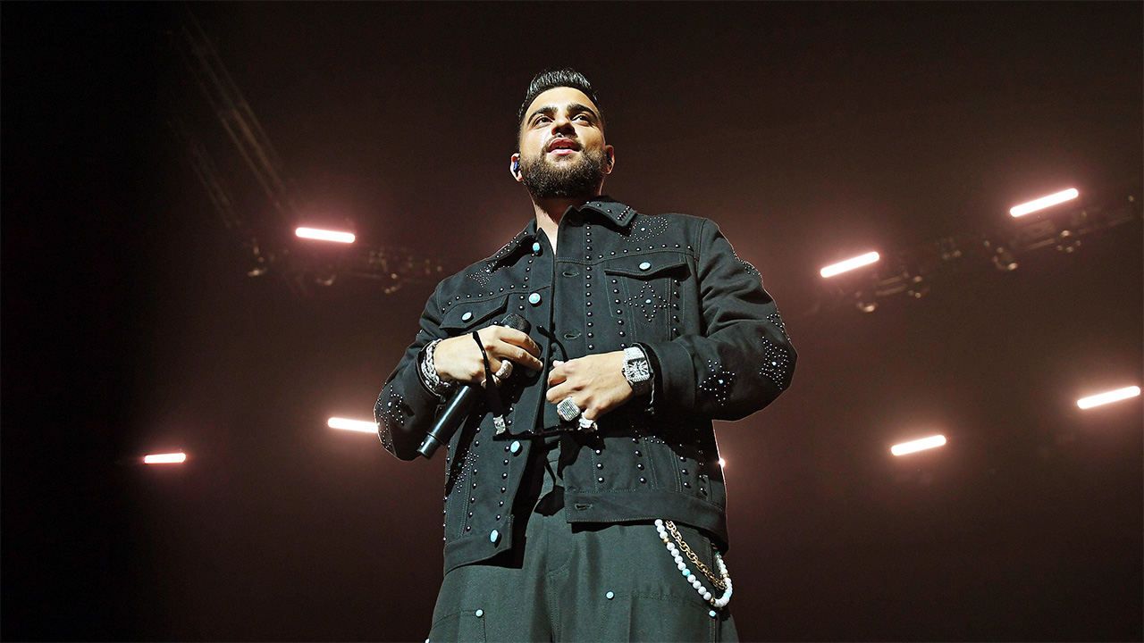 Karan Aujla performing at O2 Arena