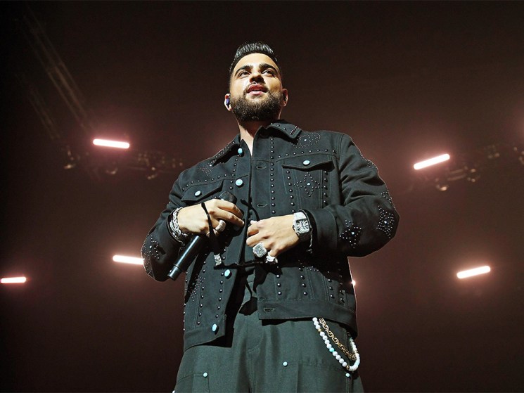 Karan Aujla performing at O2 Arena