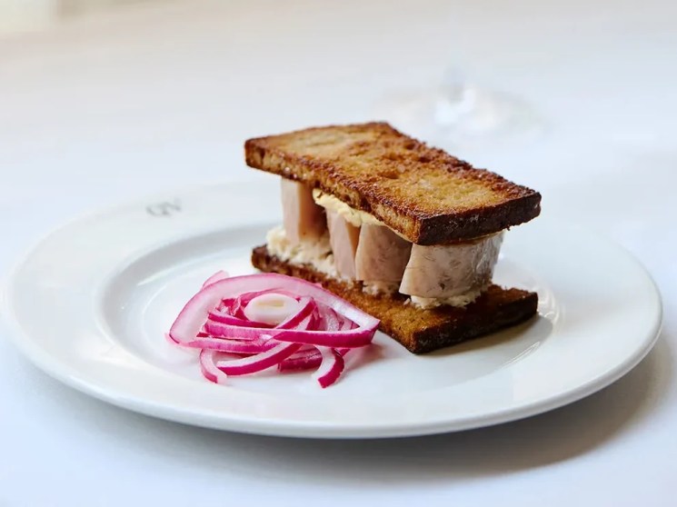 Eel sandwich at Quo Vadis