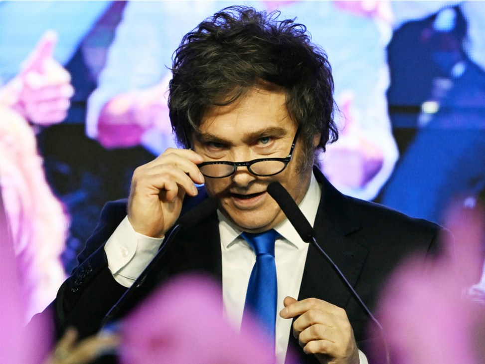 Javier Milei following the decisive Argentina midterm election