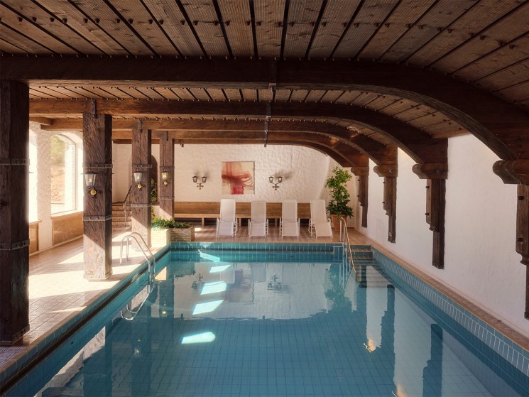Indoor swimming pool at Hotel Madrisa in Austria