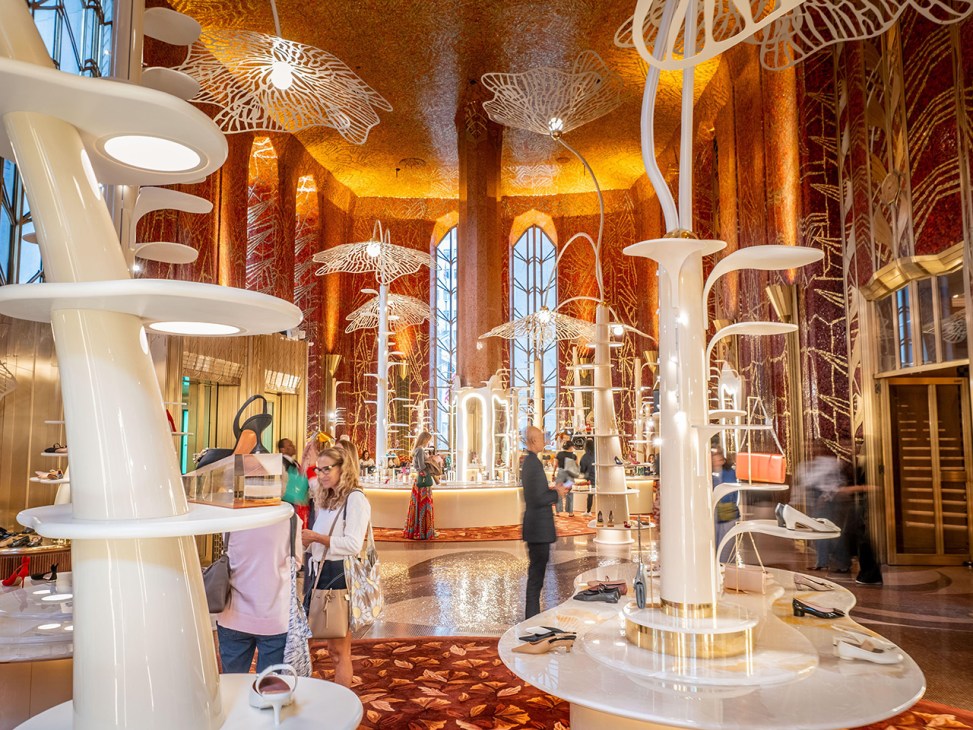 Lavish interior of French retailer Printemps' Manhattan store