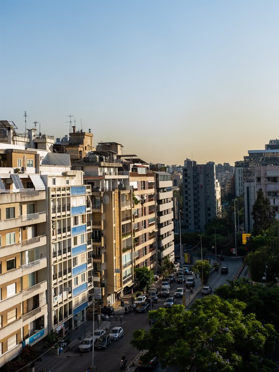 Sunset over central Beirut