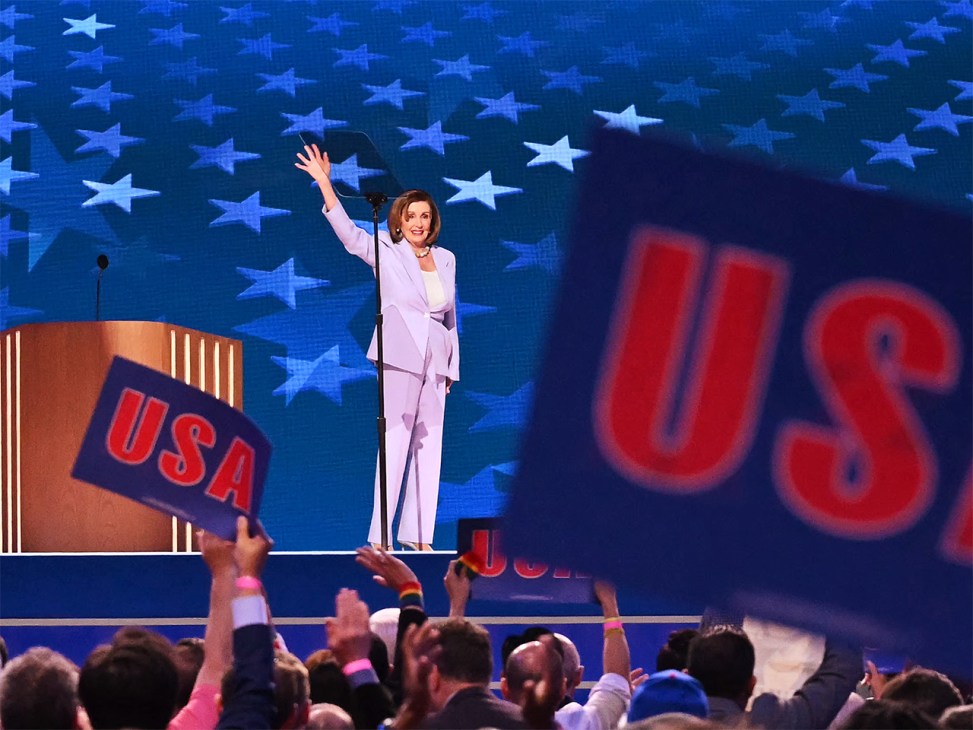 Nancy Pelosi on stage