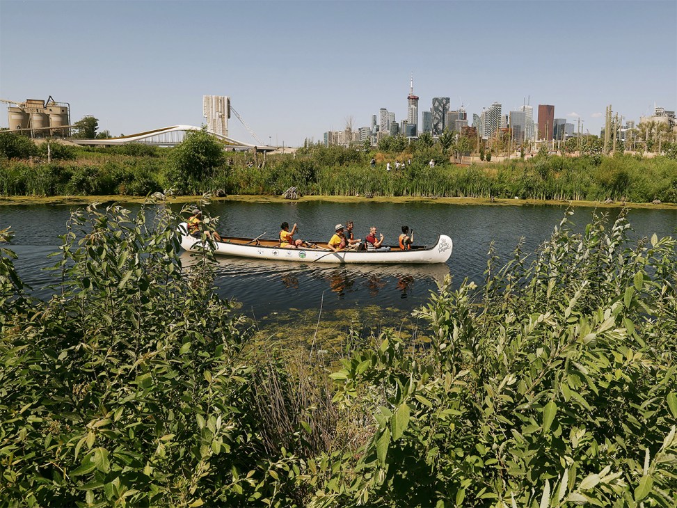 Toronto Ookwemin Minising in the Port Lands Biidaasige Park Don River valley billion-dollar flood protection project 