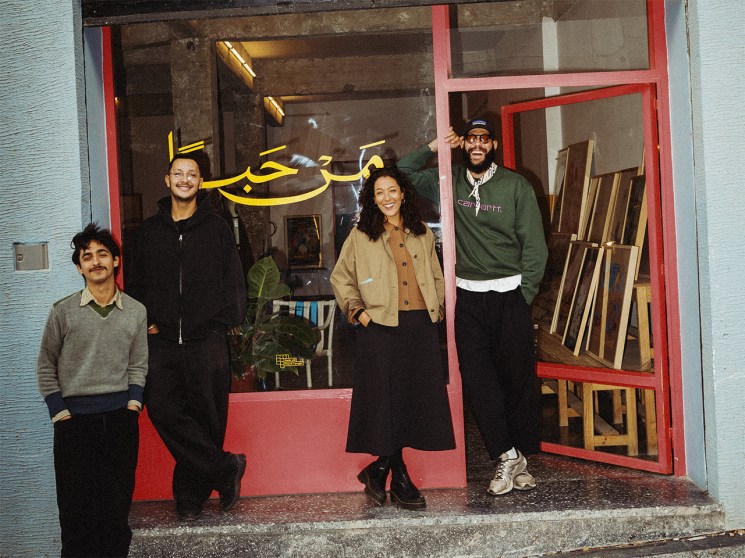 Think Tangier’s team: From left, Kamal Daghmouni, Amine Houari, Amina Mourid and Hicham Bouzid