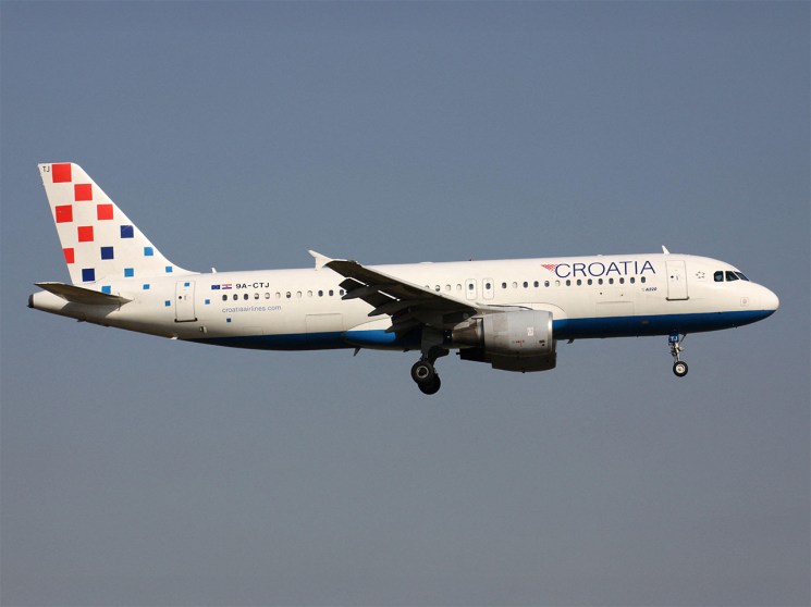 Croatia airlines plane in flight