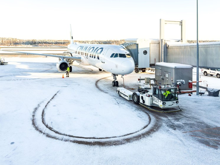 Finnair plane at Helsinki Airport
