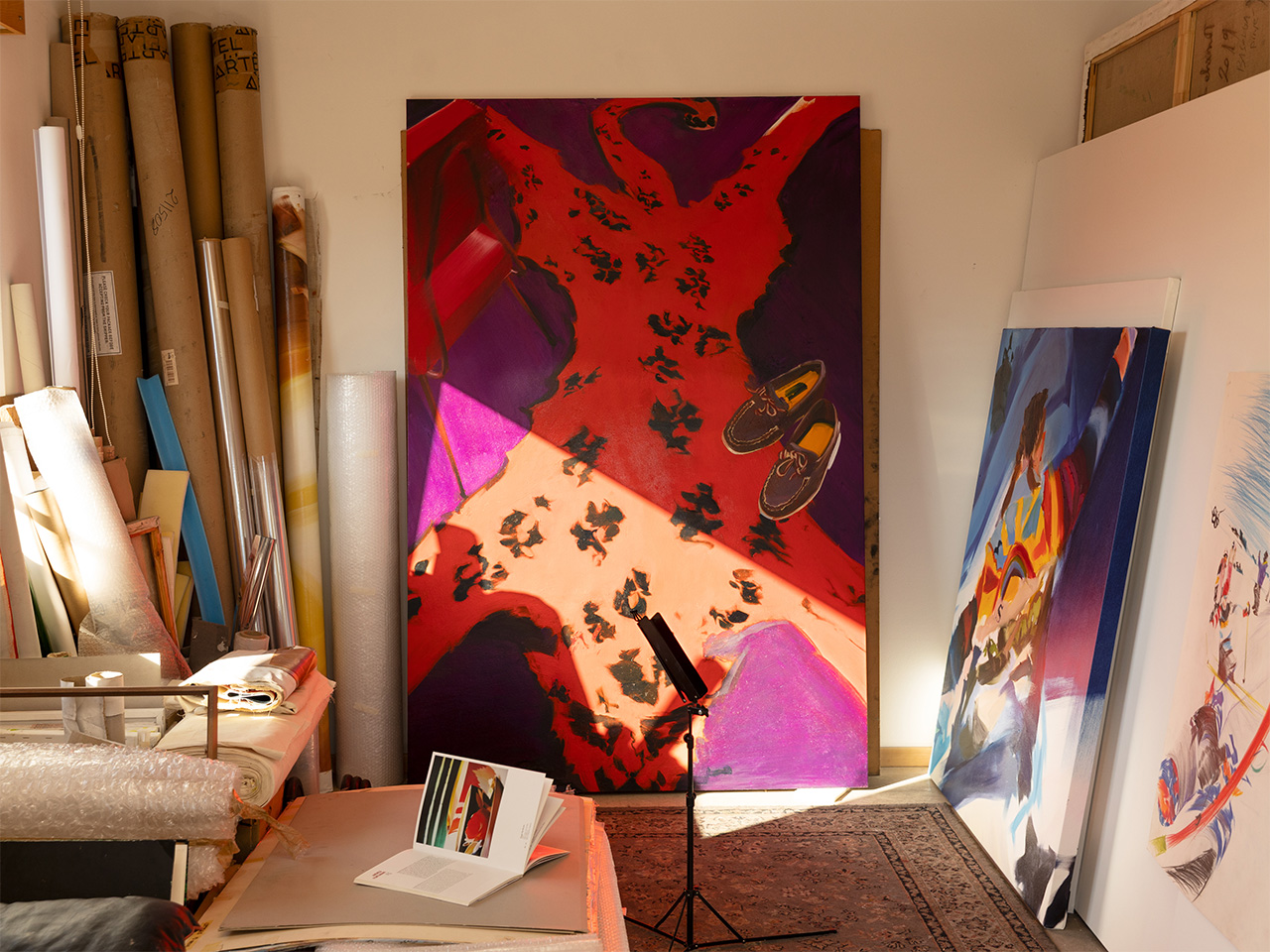 A studio visit with Andrea Fontanari, the Italian painter behind the Milano Cortina 2026 Paralympics poster