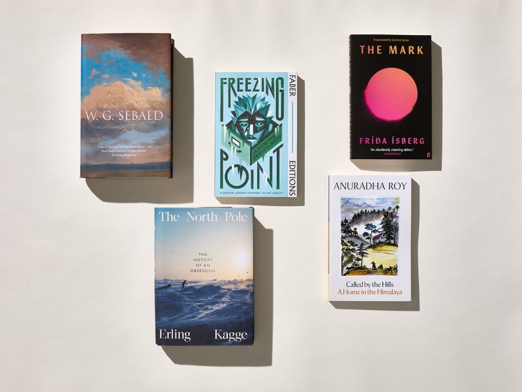 Flat plan image of the five books featured in this article